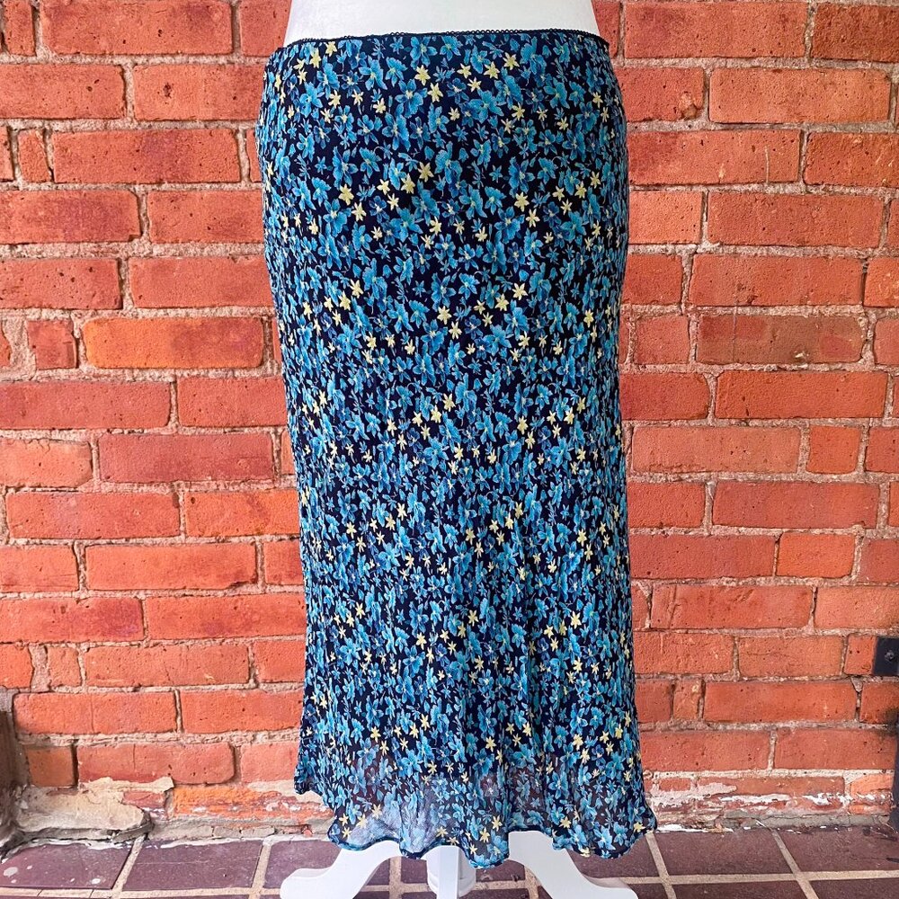 Y2K floral midi skirt